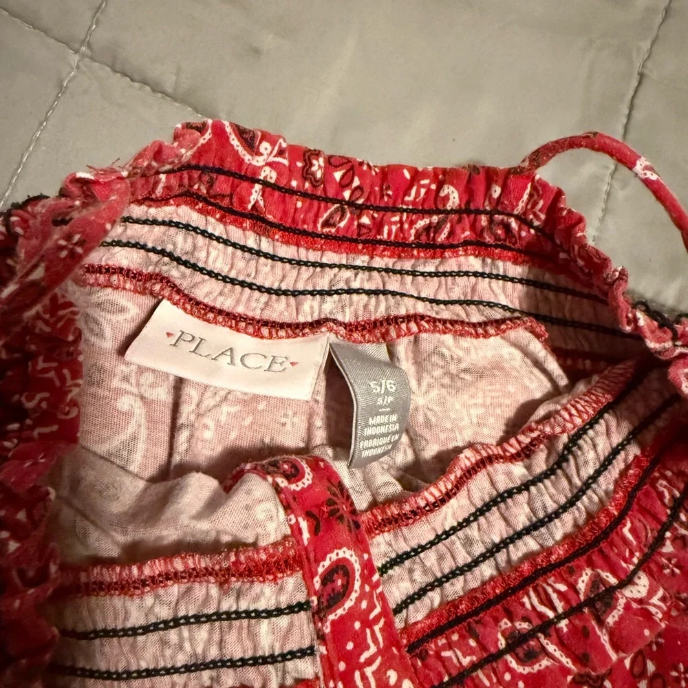 The Children's Place Red Bandana Print Dress - Picture 2 of 3